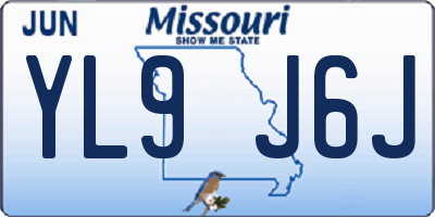 MO license plate YL9J6J