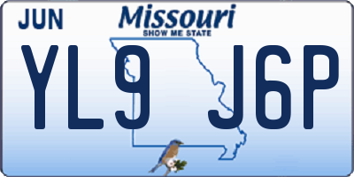 MO license plate YL9J6P