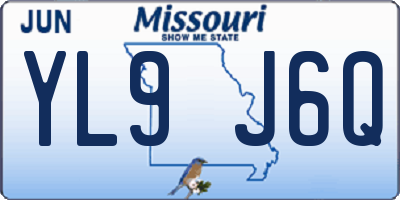MO license plate YL9J6Q