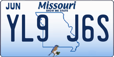 MO license plate YL9J6S