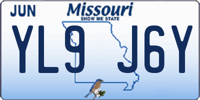 MO license plate YL9J6Y