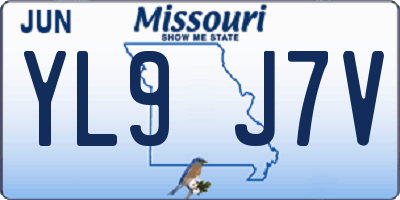 MO license plate YL9J7V