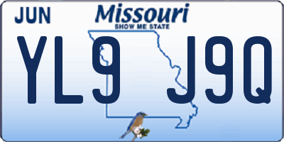 MO license plate YL9J9Q