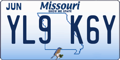 MO license plate YL9K6Y
