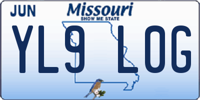 MO license plate YL9L0G
