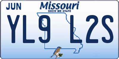 MO license plate YL9L2S