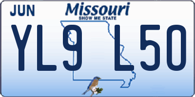 MO license plate YL9L5O