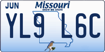 MO license plate YL9L6C