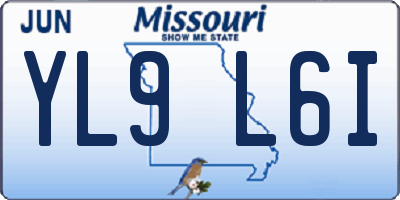 MO license plate YL9L6I