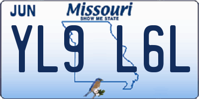 MO license plate YL9L6L