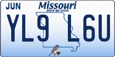 MO license plate YL9L6U