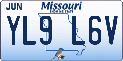 MO license plate YL9L6V