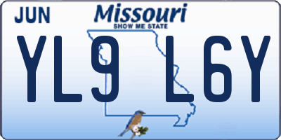 MO license plate YL9L6Y