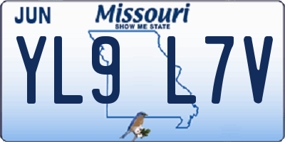 MO license plate YL9L7V