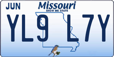 MO license plate YL9L7Y