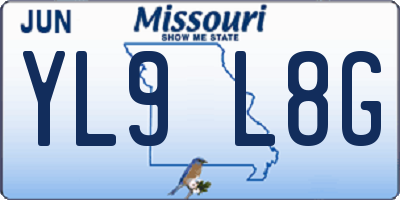 MO license plate YL9L8G