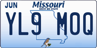 MO license plate YL9M0Q