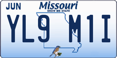MO license plate YL9M1I