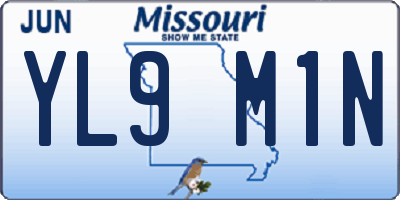 MO license plate YL9M1N