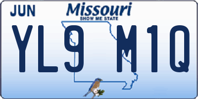 MO license plate YL9M1Q