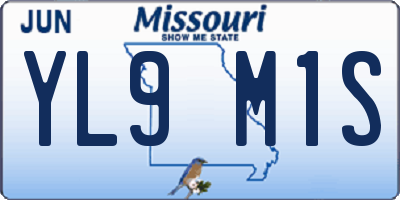 MO license plate YL9M1S