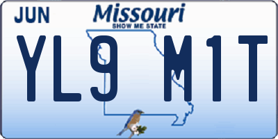 MO license plate YL9M1T