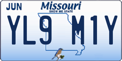 MO license plate YL9M1Y