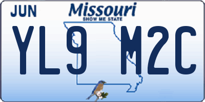 MO license plate YL9M2C