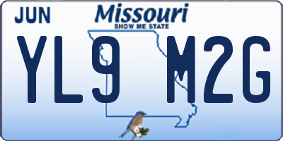 MO license plate YL9M2G