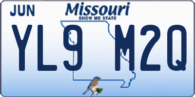 MO license plate YL9M2Q