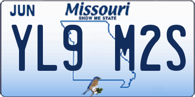MO license plate YL9M2S