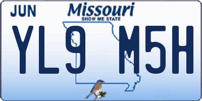 MO license plate YL9M5H