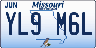 MO license plate YL9M6L