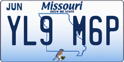 MO license plate YL9M6P