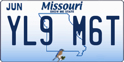 MO license plate YL9M6T