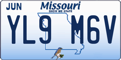 MO license plate YL9M6V