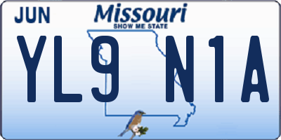 MO license plate YL9N1A