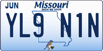 MO license plate YL9N1N