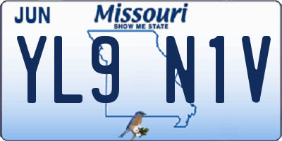 MO license plate YL9N1V