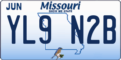 MO license plate YL9N2B