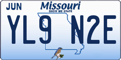MO license plate YL9N2E