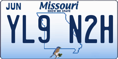 MO license plate YL9N2H