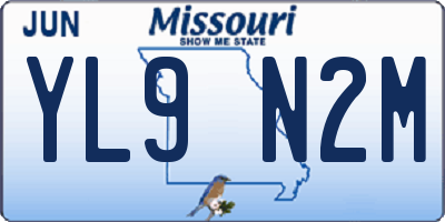 MO license plate YL9N2M