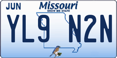 MO license plate YL9N2N