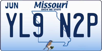 MO license plate YL9N2P