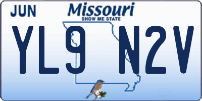 MO license plate YL9N2V