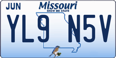 MO license plate YL9N5V