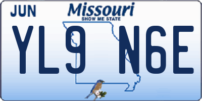 MO license plate YL9N6E