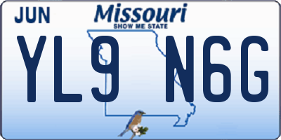 MO license plate YL9N6G