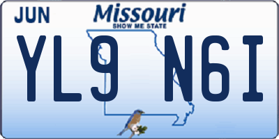 MO license plate YL9N6I